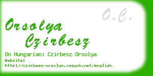 orsolya czirbesz business card